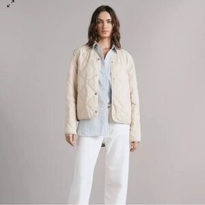 RAG & BONE Remi Quilted Jacket In Whitcream Size S